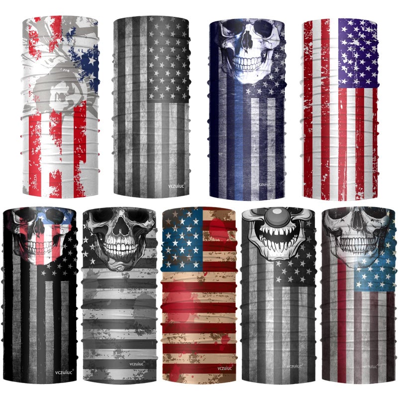 VCZUIUC Headwear Bandana Head Wrap Face Scarf Mask Neck Warmer Balaclava for Sports (One Size, CO-8) - Image 2